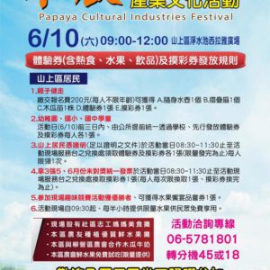 台南市山上區/木瓜產業文化活動-木瓜節/山上果時光-山上澎湃水果饗宴/推廣農產品新生再利用 by 崑山科技大學&山上鄉果樹產銷班第一班 中式料理 健康養身 攝影 民生資訊分享 飲食集錦 