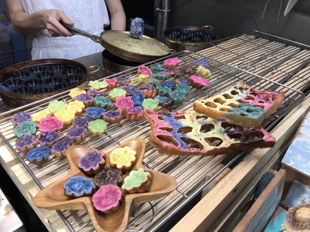 嘉義美食/文化夜市/泰國小吃-彩虹燒/椰米燒 小巧可愛，繽紛色彩惹人愛! 攝影 民生資訊分享 飲食集錦 