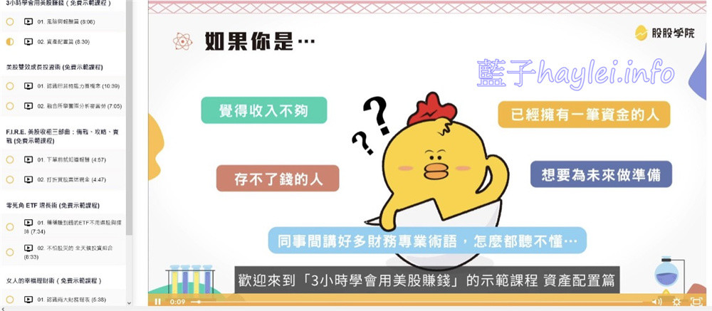 美股投資/股股學院-3小時學會用美股賺錢!小資族投資不慌張,生動有趣的動漫元素深入淺出美股入門知識,讓投資理財課程更簡明易懂,更有希望累積屬於自己的第一桶金! 民生資訊分享 紓發緒感 網際資訊相關 金融投資